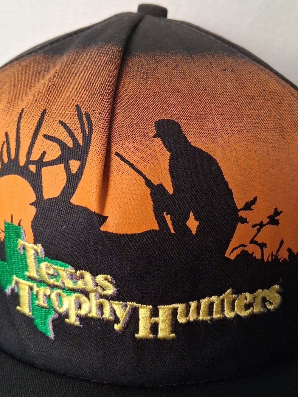 Vintage Texas Trophy Hunters Cap Hat Canvas Buck Deer Hunter Hunter Field USA - Picture 9 of 13